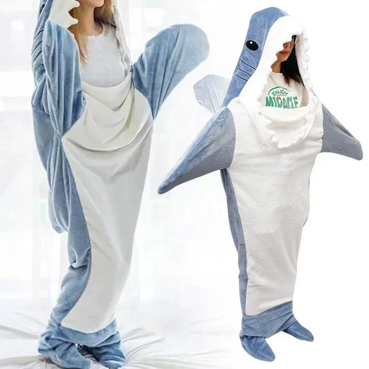Shark-Themed Blanket for Cozy Relaxation.
